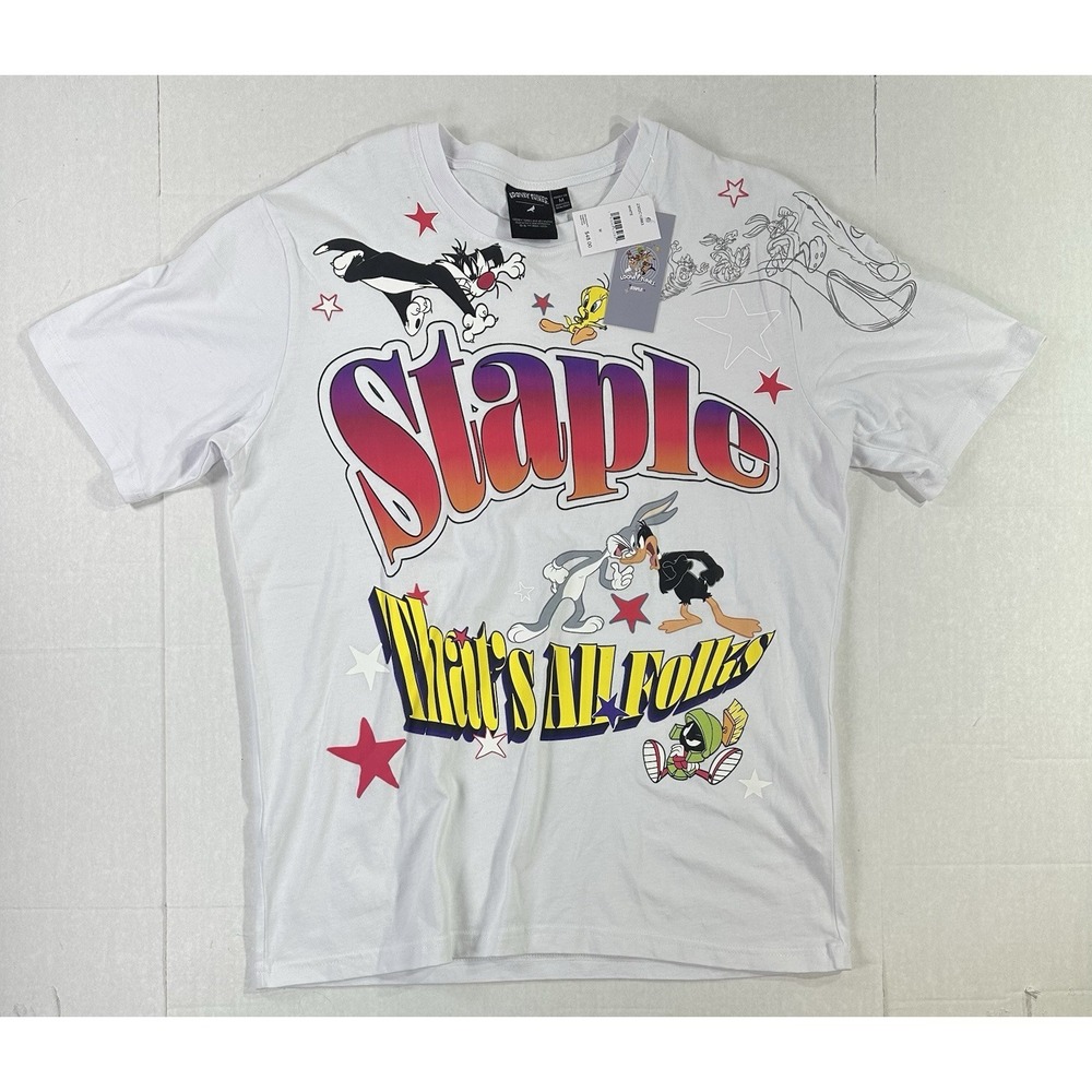 Looney Tunes Staple What's Up Folks Graphic T-Shirt NWT Men's Medium